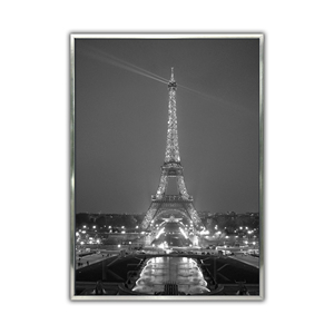 Stampa d'Arte su Tela della Torre Eiffel Illuminata, Sogno Notturno Parigino Moderno, Stampa Digitale in Rilievo 40x60cm Originale - Product Image 1