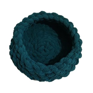Coussin pour animaux de compagnie tricoté rond ultra doux et confortable, couleur personnalisée pour chats et chiens, tapis de couchage chaud, vente en gros - Product Image 2