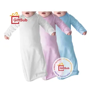 Newborn Sublimation Sleep Gowns Customized Baby Sleeping Sack Boys Girls Colorful Blank Polyester Cotton Feel Baby Sleeping Bag