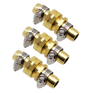 Kit de réparation de tuyau en laiton, fileté 5/8 pouces, norme ANSI, pour réparation de tuyau d'arrosage de jardin avec collier de serrage en acier inoxydable - Product Image 3