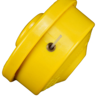 Protection de sécurité pour débroussailleuse, pièce de rechange en PA jaune haute performance pour tête de coupe de tondeuse à moteur petit, modèle 6 - Vente chaude