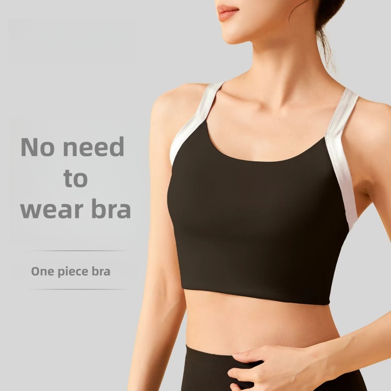 Integrated Beautiful Back Sports Underwear High Strength Shockproof High Support Spandex/Polyester Non-adjusted Straps