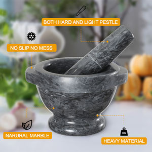 Vente en gros <span class=keywords><strong>de</strong></span> mortier et pilon en marbre <span class=keywords><strong>noir</strong></span> Natural House pour guacamole, herbes, épices et <span class=keywords><strong>ail</strong></span> - Product Image 4