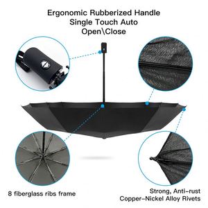 Parapluies promotionnels anti-UV pliables automatiques à 3 sections avec logo – Prix abordable - Product Image 4