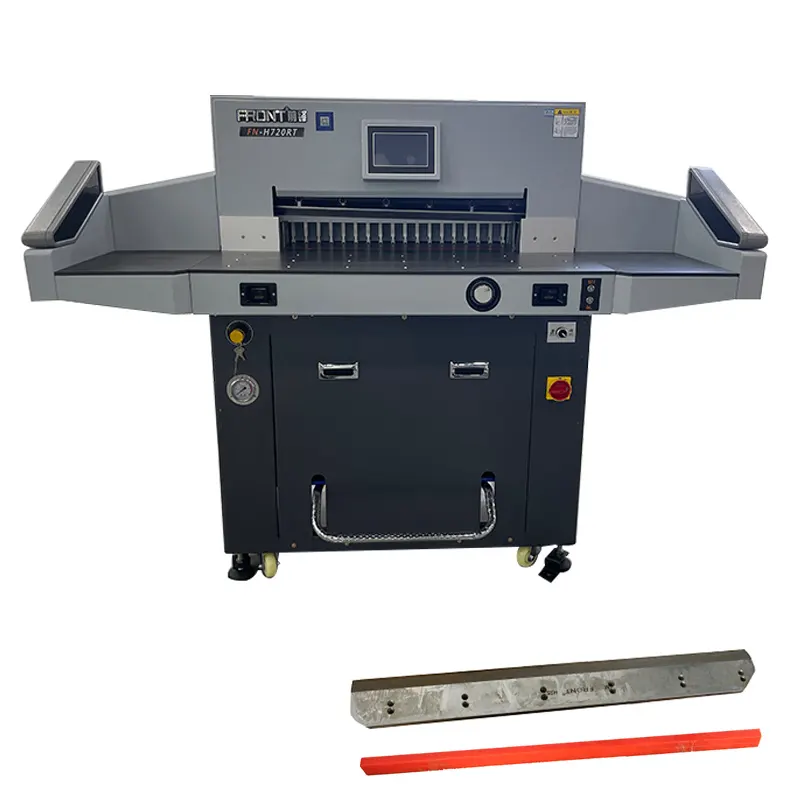 H720RT Hydraulic paper guillotine cutter cutting machine with Side table and Air Ball