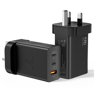 Cargador rápido multipuerto GaN de alta potencia de 100W, estándar del Reino Unido, compatible con Apple iPhone 16, teléfonos Samsung y portátiles Samsung. - Product Image 1