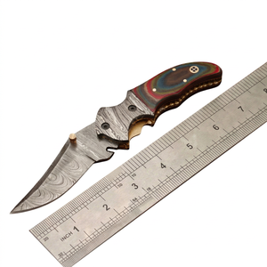 Hot Selling Compact Damascus Steel Folding <b>Knife</b> Damascus Bolster Handle Multi-Functional for EDC Outdoor Adventures 6-Month - Product Image 1