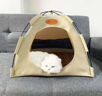 Wasserdichtes, faltbares, modernes, tragbares Tipi-Nest, Pop-up-Haustierzelt, Katzen- und Hundebett, Höhlenhaus mit abnehmbarem Bezug, Sommer-Outdoor-Box