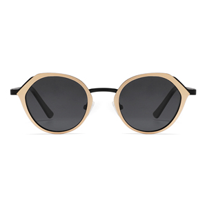Lunettes de soleil ovales personnalisées avec logo, monture en métal pleine bordure, verres dégradés, unisexe, rétro, décontractées, protection UV pour adultes - Product Image 6