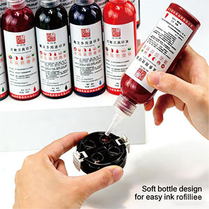Tinta de Impresión Textil Premium de 100 ml <span class=keywords><strong>para</strong></span> <span class=keywords><strong>Sellos</strong></span> Fotosensibles, Tinta Lavable Resistente a la Decoloración <span class=keywords><strong>para</strong></span> Ropa de Algodón y Mezclas de Algodón - Product Image 3