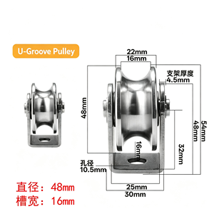 Rouleau de portail robuste à gorge en V avec roulement double scellé et support en acier galvanisé pour extérieur, certifié CE, OEM disponible - Product Image 2