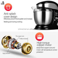 Batteur sur socle professionnel Westchef 500W, bol en acier inoxydable robuste de 4L, moteur entièrement en cuivre, structure de table électrique, tête inclinable
