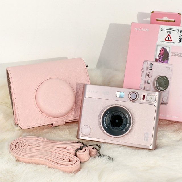 Fuji Instax Evo Camera Case Bag Retro Style PU Leather EVA Soft Protective Cover Instant Camera Shoulder Accessory