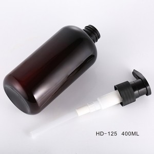 Botella de plástico PET con bomba de 400 ml de He Cheng para dispensar champú, gel de ducha y loción corporal - Product Image 4