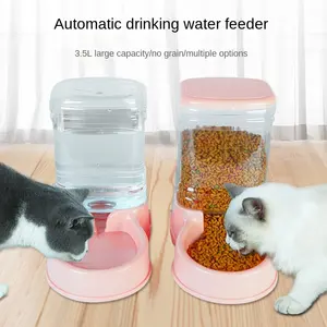 Huisdier Drinker Groothandel Kat Automatische Feeder 3.5l Hond Drinker Automatische Feeder Set Dropshipping