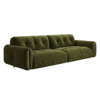 Ensemble de canapés modulaires de luxe de style Mid-Century Modern, mobilier de maison, en chenille douce et éponge, vert olive, pour salon, confortable