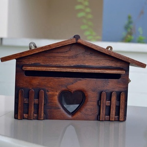 Cabine en bois boîte aux lettres rustique <span class=keywords><strong>Vintage</strong></span> extérieur étanche à la pluie boîte aux lettres boîte à Suggestion boîte aux lettres - Product Image 3