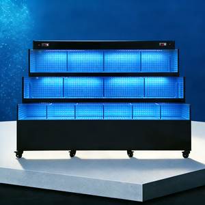 Meerlaags vierkant glazen milieuvriendelijk gekoeld viskom |   100L-500L Transparant Energiebesparend Aquarium - Product Image 1