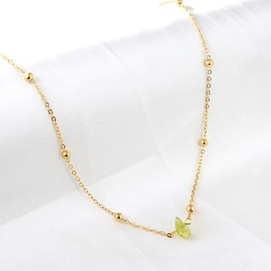 Collar con Colgante de Zirconia de Colores en Forma de Diamante, Chapado en Oro de 18K sobre Acero Inoxidable Grueso, Nuevo y de Lujo de ASON - Product Image 3