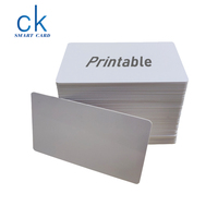 Imprimante de cartes vierges blanche Nfc personnalisée double face à injection en PVC de 0.76mm/impression de cartes d'identité en PVC imprimable à jet d'encre