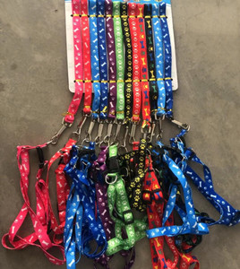 Collier et harnais <span class=keywords><strong>pour</strong></span> animaux de compagnie en nylon doux et bon marché, fabriqué en polyester, impression personnalisée, <span class=keywords><strong>laisse</strong></span> <span class=keywords><strong>pour</strong></span> <span class=keywords><strong>chien</strong></span>, <span class=keywords><strong>pour</strong></span> petits chiots - Product Image 1