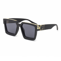 Lunettes de soleil carrées de créateur 2026, surdimensionnées, de luxe, style millionnaire, pour hommes et femmes, monture personnalisable avec logo
