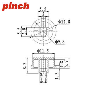 Tapa de Botón Táctil de 12x12mm, Redonda, de Plástico, Colorida, para Montaje en Panel - Product Image 3