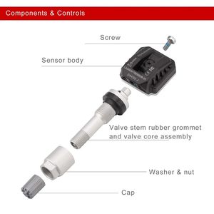 Capteur TPMS LTR-V Original 315 MHz 433 MHz avec tige métallique ou tige en caoutchouc pour système de surveillance des pneus - Product Image 4