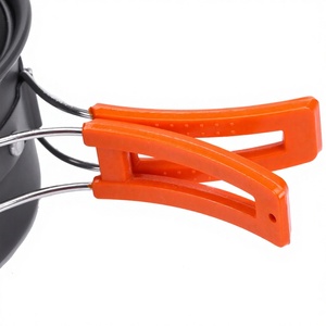 Juego de utensilios de cocina portátiles para acampar Guanglu, olla antiadherente para cocinar al aire libre de 1-2L con tapa, color naranja - Product Image 4