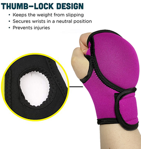 Poids de main en néoprène réglable personnalisé gant de sable en fer gants lestés hommes femmes pour le cardio - Product Image 4