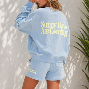Ensemble streetwear 2 pièces surdimensionné vintage <span class=keywords><strong>pour</strong></span> femme, col rond, imprimé graphique, sweat-shirt et short de sport assortis - Product Image 2