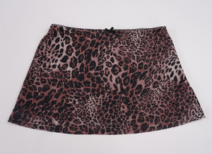 Mini-jupe trapèze à imprimé léopard pour femme, jupe courte moulante taille basse avec coupe ajustée, bas de tenue streetwear sexy style vintage américain - Product Image 2