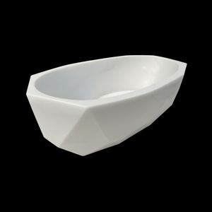 Baignoire autoportante ovale à surface solide-Baignoire en résine de pierre mate lisse pour salles de bain - Product Image 1