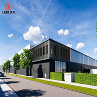 Entrepôt préfabriqué en structure acier résistant au vent et à la neige, haute isolation, pour la fabrication et le stockage frigorifique des aliments