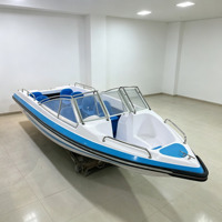 Bateau de passagers d'occasion Grandseaboat pour 6 personnes, Yacht de loisirs, Coque en fibre de verre, Moteur hors-bord 40-60 CV, Télécommande