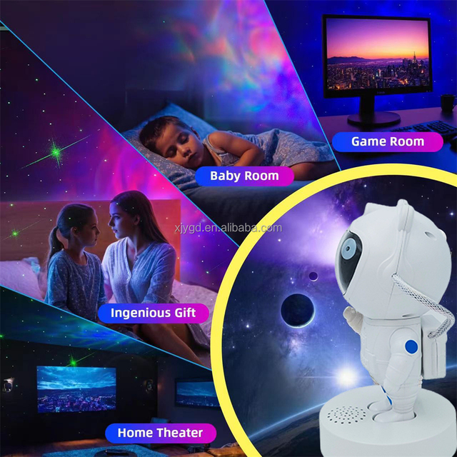 Galaxy Star Projector Night Light Astronaut Space Projector Starry Nebula LED Ceiling Lamp for Bedroom Home Decor Kids Gift