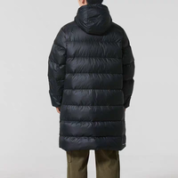 Veste en duvet mi-longue de haute qualité pour hommes et femmes, chaude et coupe-vent, en duvet de canard gris