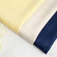 Tissu satiné 100 % polyester léger, respirant, écologique, teint uni, effet froissé imitation lin acétate, pour vêtements Hanfu
