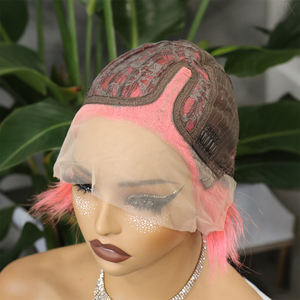 FH Cheap Price 13x1 Lace Frontal Human Hair Short <b>Wigs</b> Colored <b>Pixie</b> Cut Brazilian Human Hair <b>Wigs</b> - Product Image 3