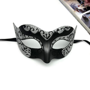 Máscara de Fiesta Popular para <span class=keywords><strong>Hombre</strong></span>, Diseño Jazz, Media <span class=keywords><strong>Cara</strong></span>, Cabeza Plana, Plástico Duro Pintado con Spray, para <span class=keywords><strong>Halloween</strong></span> - Product Image 1