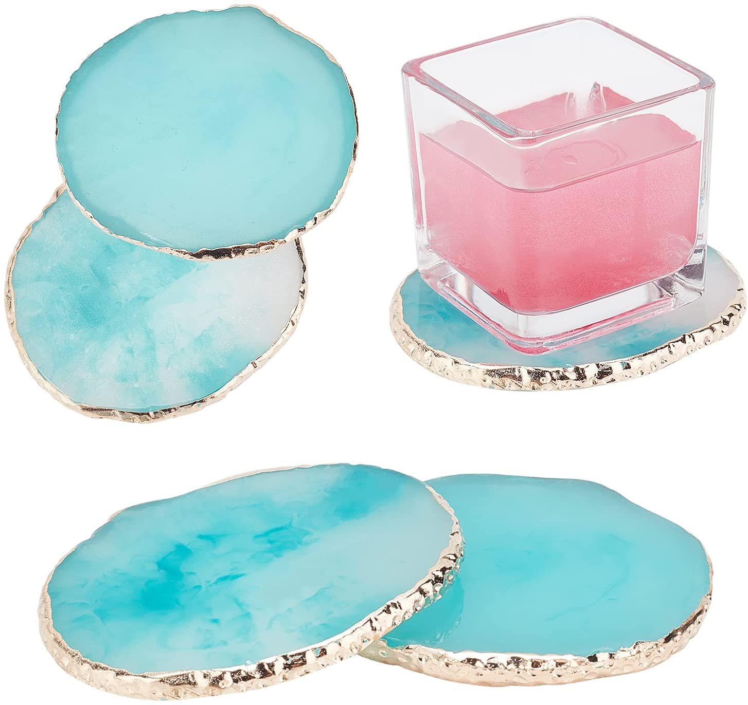 HUAYI подставка под свечи из натурального камня, розовый кварц, каучук, агат, подсвечник, кварцевые подставки для домашнего декора