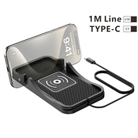 Chargeur de voiture sans fil D7 avec support de navigation automobile et fonction antidérapante, support de chargeur de voiture Type C