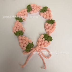 Diademas de fresa tejidas a mano, accesorios para el cabello estilo Mori Girl, accesorios dulces para el cabello, para regalo, fiesta, origen Chaozhou - Product Image 5