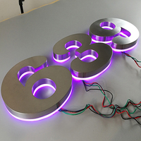 Letras de Canal LED 3D Personalizadas para Exteriores con Retroiluminación, Letras de Acrílico y Metal para Identificación, Nombre de Tienda Comercial, Marca de Empresa