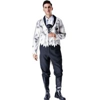 Costume d'Halloween Gris de Mariée Fantôme Maléfique Vampire M-XL - Robe Uniforme de Fantôme