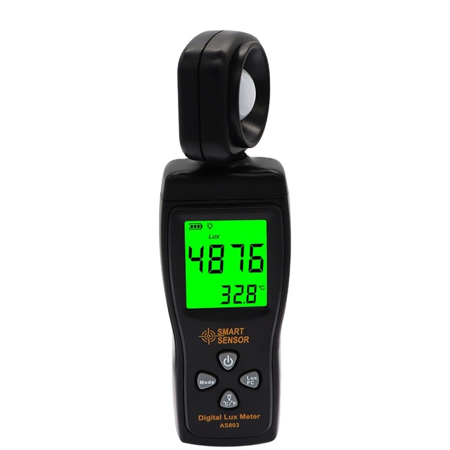 AS803 Digital Light Meter Luminance Lux Meter Tester UV Radiometer LCD Illuminometer