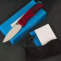 Couteau de poche pliant à levier BM 535, manche en acrylique, outil tactique multifonctionnel EDC