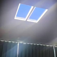 Luz Artificial LED Inteligente de 100W, Simulación de Cielo Azul, 632*632*H40mm, 2 Rejillas, 1 Pieza, Control por WiFi Tuya