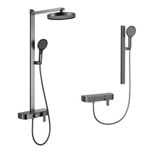 Complete Shower Set With Hot And Cold Handheld Pressurized Shower Head YQ160039TY Chrome Plating Spray Massage Rain Shower - Product Image 2