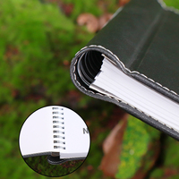 Carnet personnalisé en cuir PU avec reliure spirale, élastique et couverture rigide, journal de voyage, impression OEM
